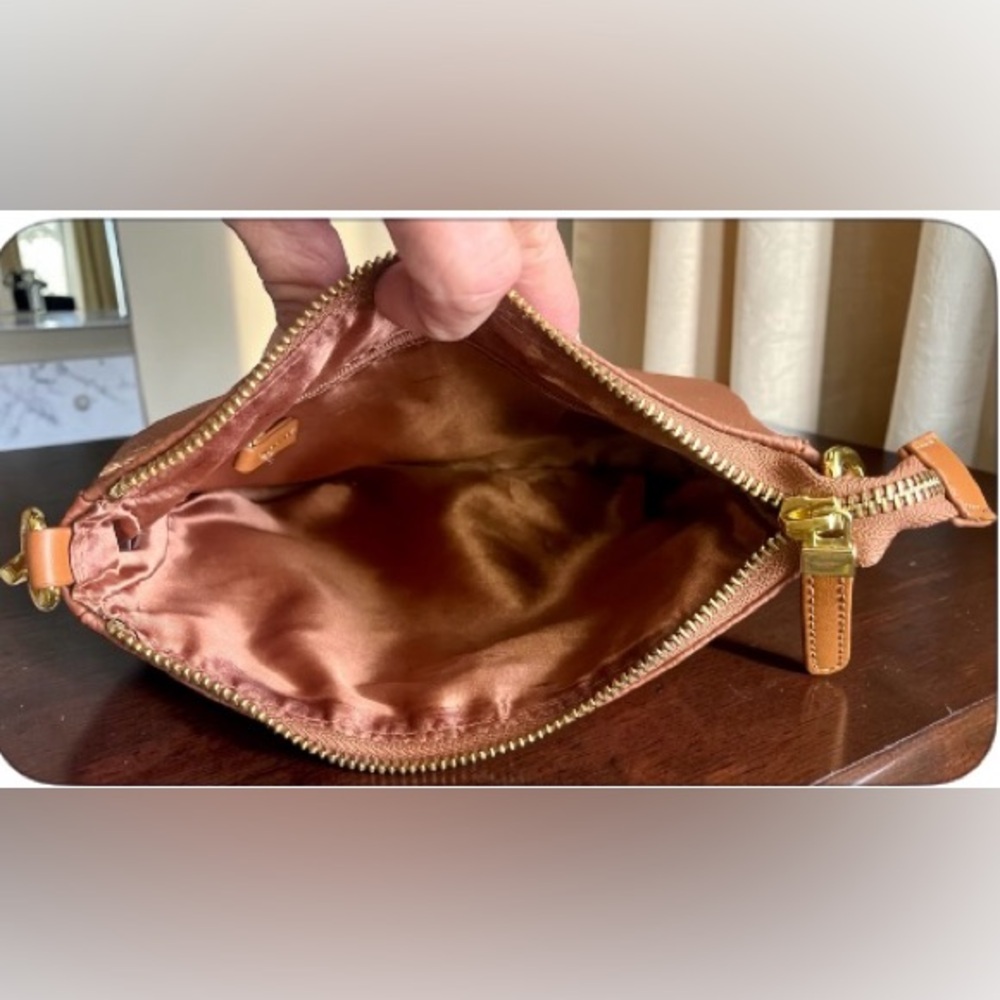 Joy & Iman Alexandria Leather Tan Tote with Matching Crossbody - Everyday Chic - Picture 7 of 12